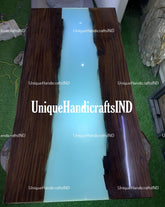 Blue Epoxy table, Illuminated Countertops, Tabletops,Glowing table, Custom Table, Furniture , Resin Table, Coffee Table, Resin Table Top Unique Handicrafts IND